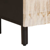 vidaXL TV Cabinet White Wash Finish 70 x 33 x 46 cm Solid Mango Wood