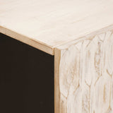 vidaXL Dressoir Witte Was Afwerking 60 x 33 x 75 cm Massief Mango Hout