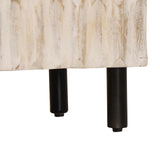 vidaXL Dressoir Witte Was Afwerking 60 x 33 x 75 cm Massief Mango Hout