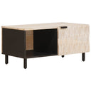 vidaXL Salontafel Wit 80 x 50 x 40 cm Massief Mango Hout