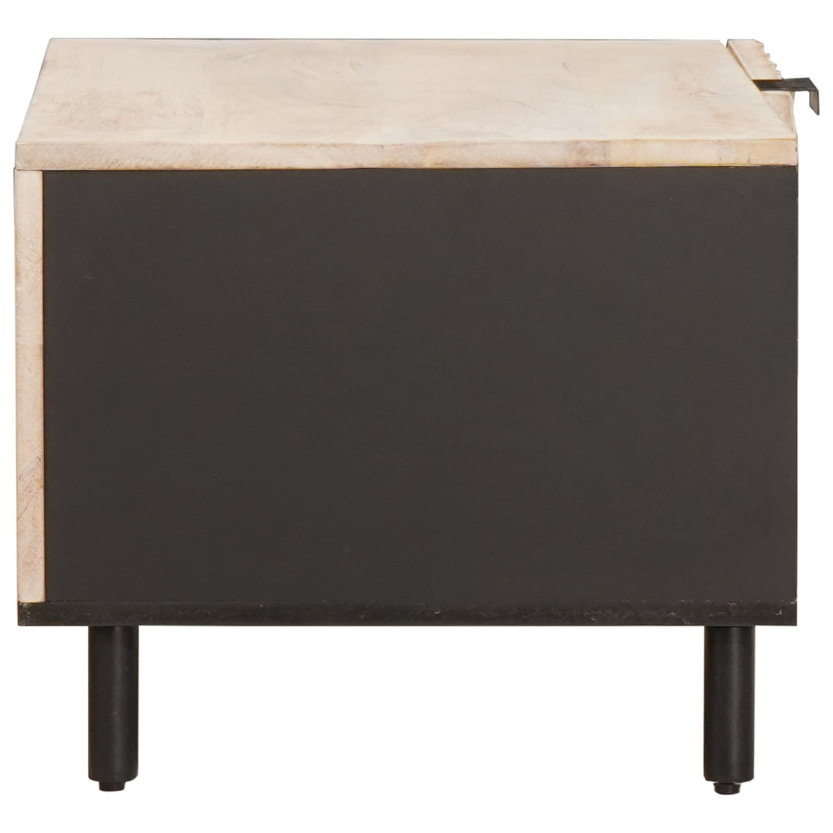 vidaXL Salontafel Wit 80 x 50 x 40 cm Massief Mango Hout