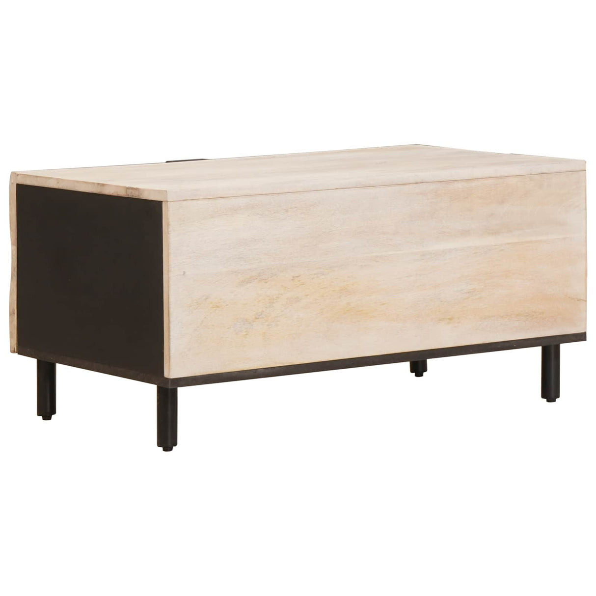 vidaXL Salontafel Wit 80 x 50 x 40 cm Massief Mango Hout