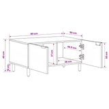 vidaXL Coffee Table White 80x50x40 cm Solid Mango Wood