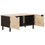 vidaXL Coffee Table White 80x50x40 cm Solid Mango Wood
