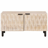 vidaXL Coffee Table White 80x50x40 cm Solid Mango Wood
