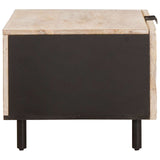 vidaXL Coffee Table White 80x50x40 cm Solid Mango Wood