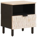 vidaXL Nachtkastje met lade Wit 40 x 33 x 46 cm Massief Mango Hout