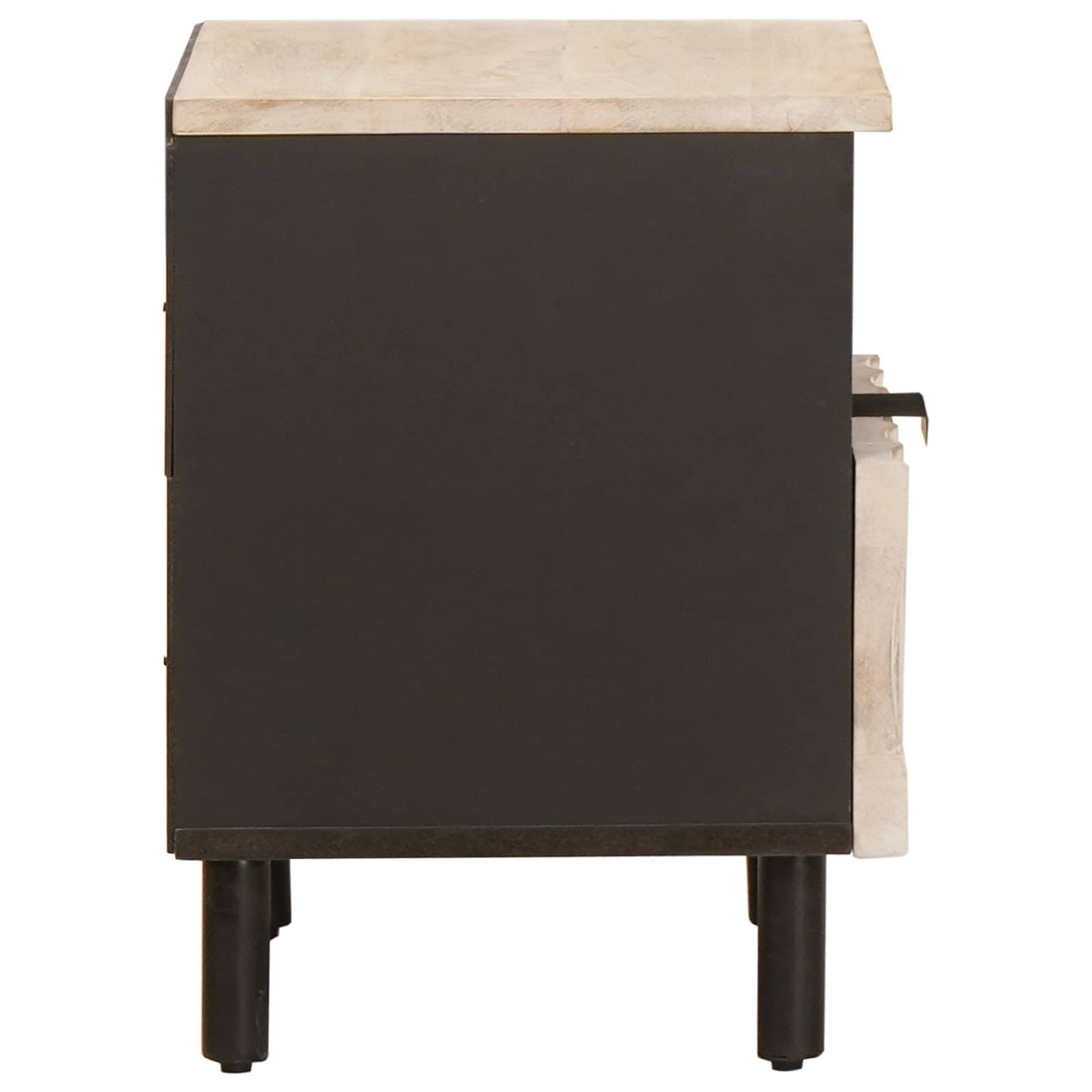 vidaXL Nachtkastje met lade Wit 40 x 33 x 46 cm Massief Mango Hout