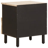 vidaXL Nachtkastje met lade Wit 40 x 33 x 46 cm Massief Mango Hout