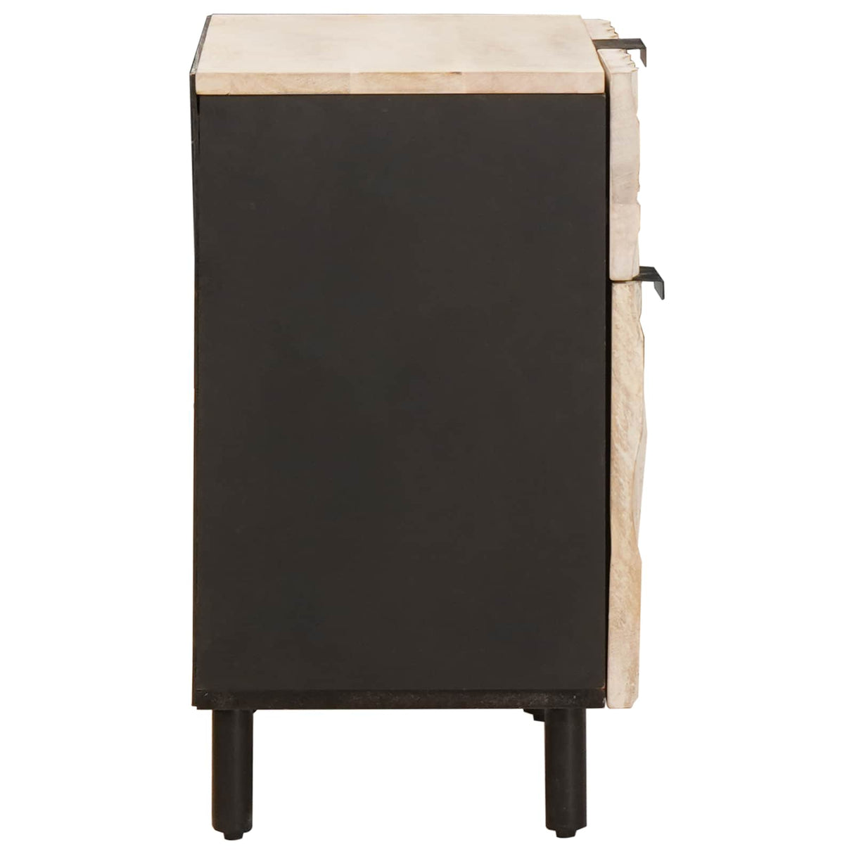 vidaXL Nachtkastje met lade Wit 50 x 33 x 60 cm Massief Mango Hout