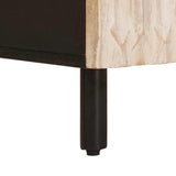 vidaXL Nachtkastje met lade Wit 50 x 33 x 60 cm Massief Mango Hout