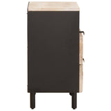 vidaXL Nachtkastje met lade Wit 50 x 33 x 60 cm Massief Mango Hout