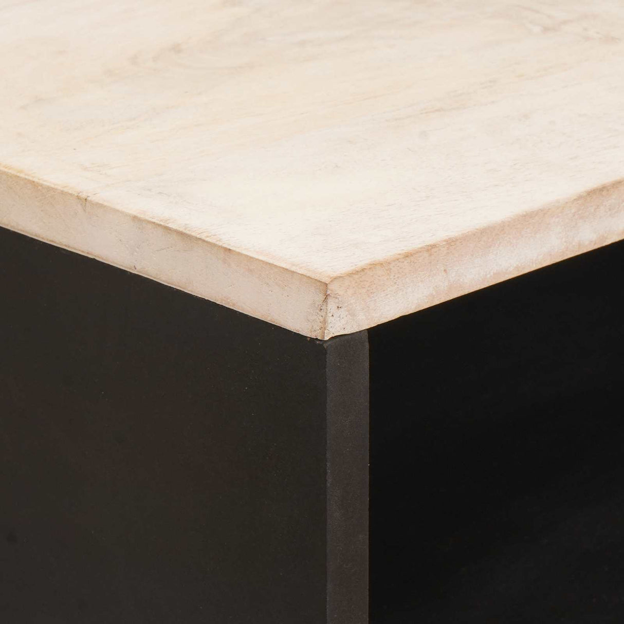 vidaXL Nachtkastje met lade Wit 50 x 33 x 60 cm Massief Mango Hout