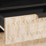 vidaXL Nachtkastje met lade Wit 50 x 33 x 60 cm Massief Mango Hout
