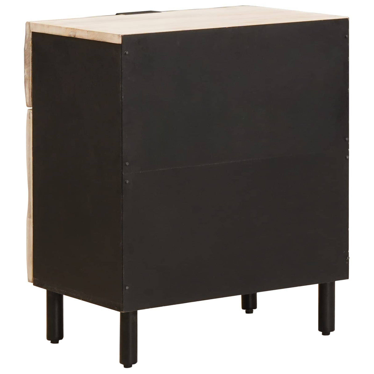 vidaXL Nachtkastje met lade Wit 50 x 33 x 60 cm Massief Mango Hout