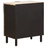vidaXL Nachtkastje met lade Wit 50 x 33 x 60 cm Massief Mango Hout