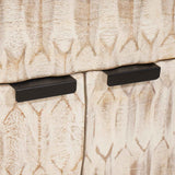 vidaXL Nachtkastje met lade Wit 50 x 33 x 60 cm Massief Mango Hout