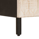 vidaXL Nachtkastje met lade Wit 50 x 33 x 60 cm Massief Mango Hout