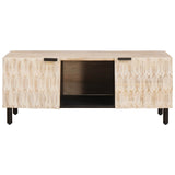 vidaXL Salontafel Wit 100 x 54 x 40 cm Massief Mango Hout