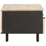 vidaXL Salontafel met lade Wit 80 x 54 x 40 cm Massief Mango Hout
