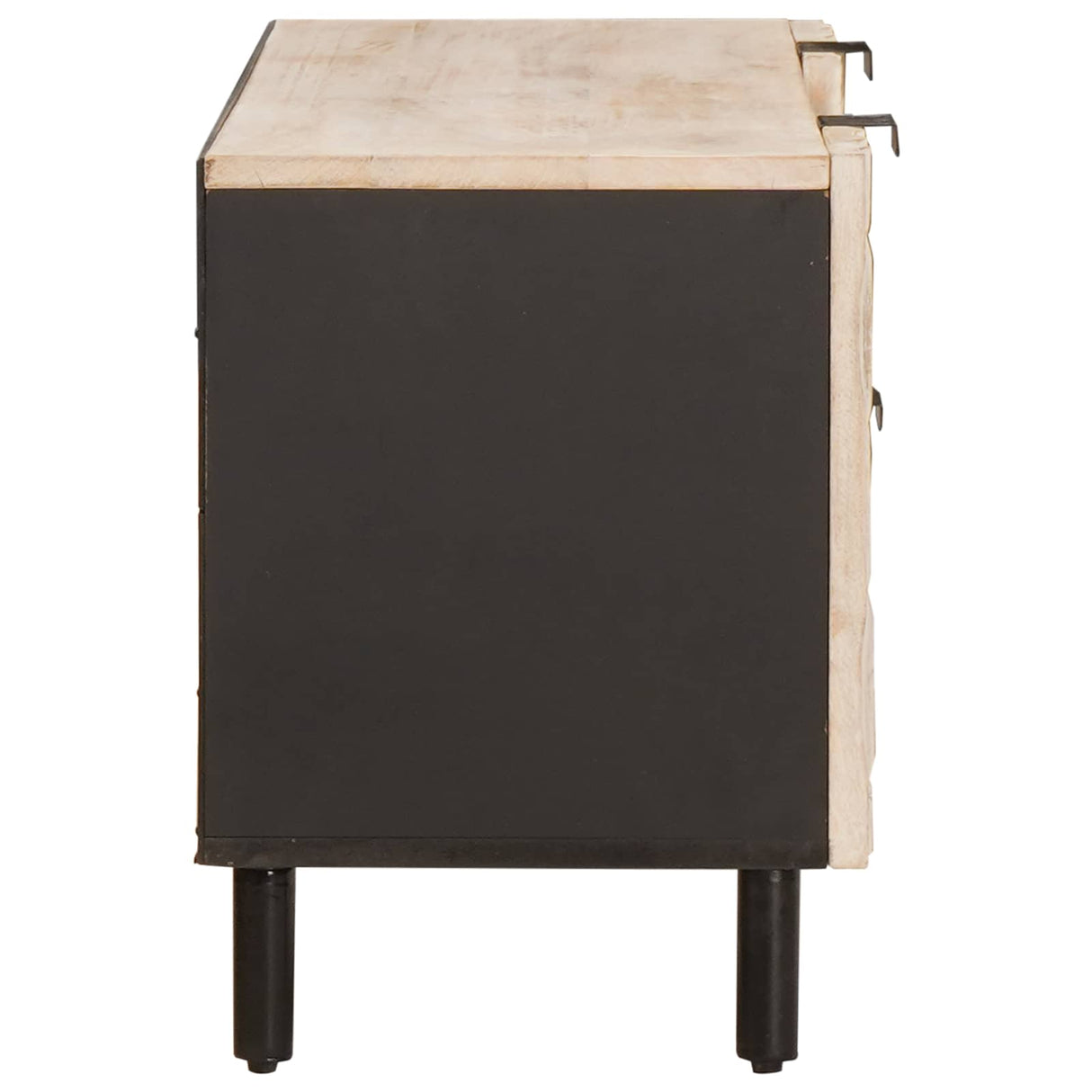 vidaXL TV Kast Witte Was Afwerking 105 x 33 x 46 cm Massief Mango Hout