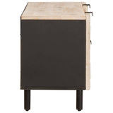 vidaXL TV Kast Witte Was Afwerking 105 x 33 x 46 cm Massief Mango Hout