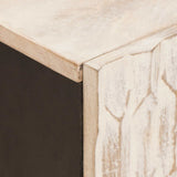 vidaXL TV Kast Witte Was Afwerking 105 x 33 x 46 cm Massief Mango Hout