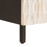 vidaXL TV Kast Witte Was Afwerking 105 x 33 x 46 cm Massief Mango Hout