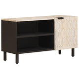 vidaXL TV Kast Witte Was Afwerking 80 x 33 x 46 cm Massief Mango Hout