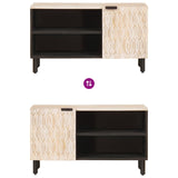 vidaXL TV Kast Witte Was Afwerking 80 x 33 x 46 cm Massief Mango Hout