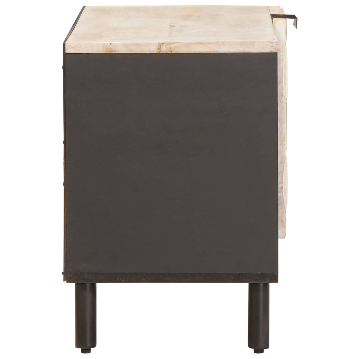vidaXL TV Kast Witte Was Afwerking 80 x 33 x 46 cm Massief Mango Hout