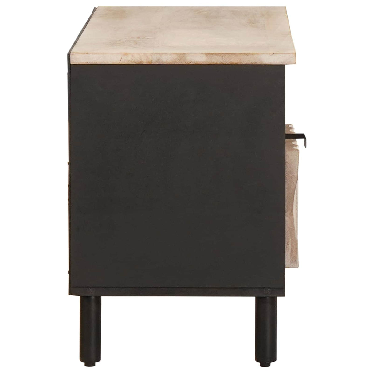 vidaXL TV Kast Witte Was Afwerking 100 x 33 x 46 cm Massief Mango Hout