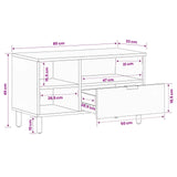 vidaXL TV Kast Witte Was Afwerking 80 x 33 x 46 cm Massief Mango Hout
