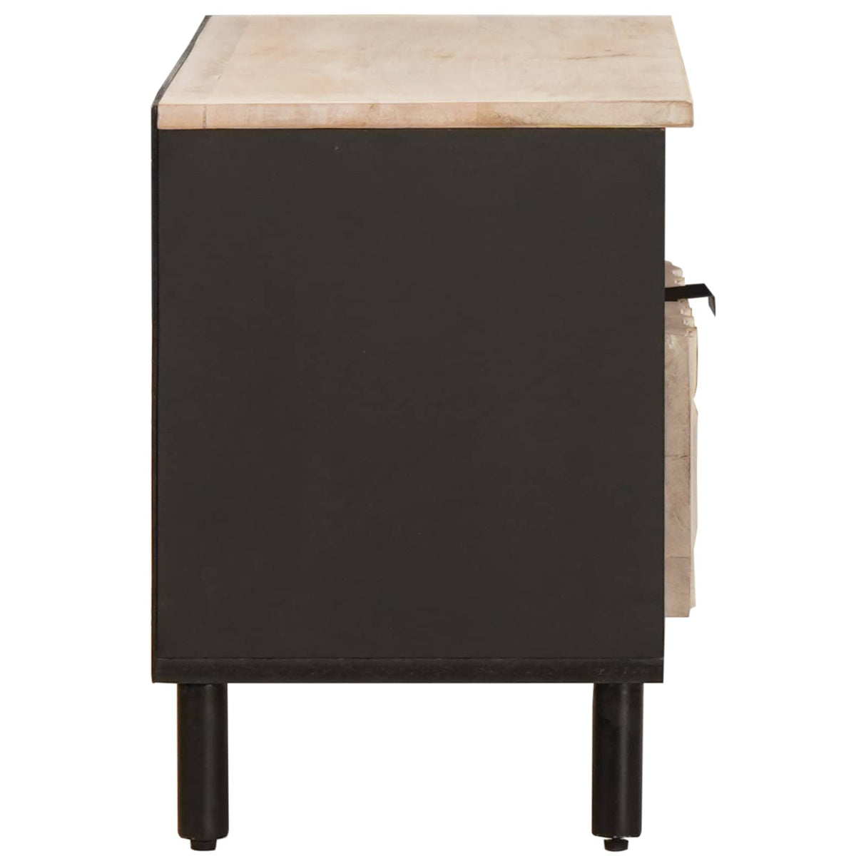 vidaXL TV Kast Witte Was Afwerking 80 x 33 x 46 cm Massief Mango Hout