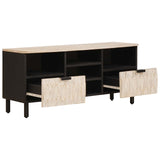 vidaXL TV Kast Witte Was Afwerking 100 x 33 x 46 cm Massief Mango Hout
