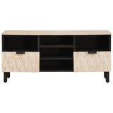 vidaXL TV Kast Witte Was Afwerking 100 x 33 x 46 cm Massief Mango Hout