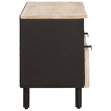 vidaXL TV Kast Witte Was Afwerking 100 x 33 x 46 cm Massief Mango Hout