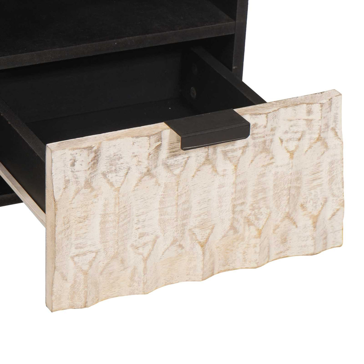 vidaXL TV Kast Witte Was Afwerking 100 x 33 x 46 cm Massief Mango Hout