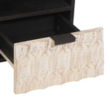 vidaXL TV Kast Witte Was Afwerking 100 x 33 x 46 cm Massief Mango Hout