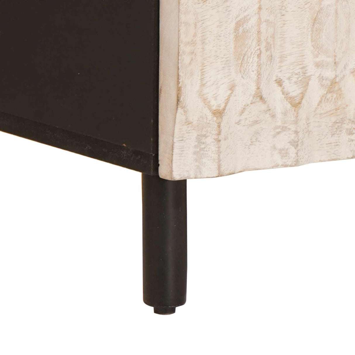vidaXL TV Kast Witte Was Afwerking 100 x 33 x 46 cm Massief Mango Hout