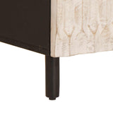 vidaXL TV Kast Witte Was Afwerking 100 x 33 x 46 cm Massief Mango Hout
