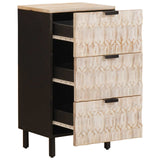 vidaXL Sideboard White Wash Finish 40 x 33 x 75 cm Solid Mango Wood
