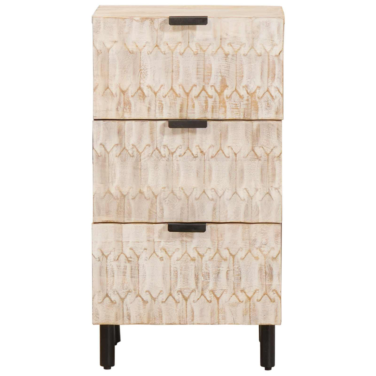 vidaXL Sideboard White Wash Finish 40 x 33 x 75 cm Solid Mango Wood