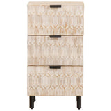 vidaXL Sideboard White Wash Finish 40 x 33 x 75 cm Solid Mango Wood