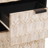 vidaXL Sideboard White Wash Finish 40 x 33 x 75 cm Solid Mango Wood