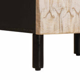 vidaXL Sideboard White Wash Finish 40 x 33 x 75 cm Solid Mango Wood