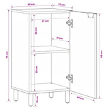vidaXL Dressoir Witte Was Afwerking 40 x 33 x 75 cm Massief Mango Hout