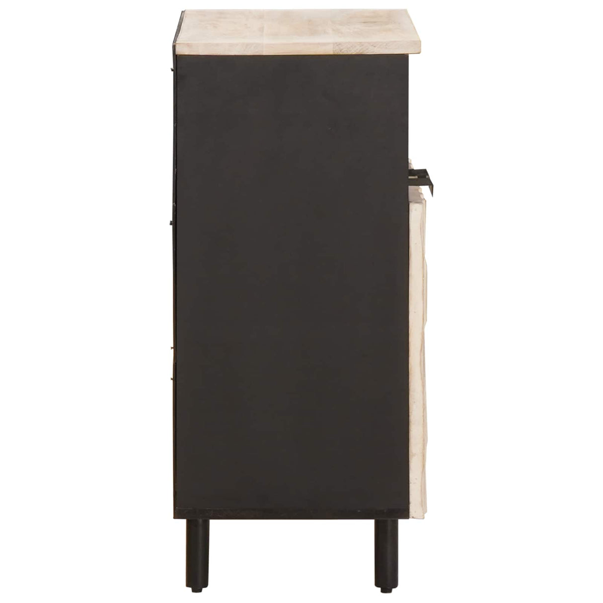 vidaXL Sideboard White Wash 60 x 33 x 75 cm Solid Mango Wood