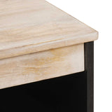 vidaXL Sideboard White Wash 60 x 33 x 75 cm Solid Mango Wood