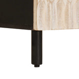 vidaXL Sideboard White Wash 60 x 33 x 75 cm Solid Mango Wood